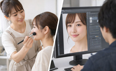 フォトレタッチ&ヘアメイク